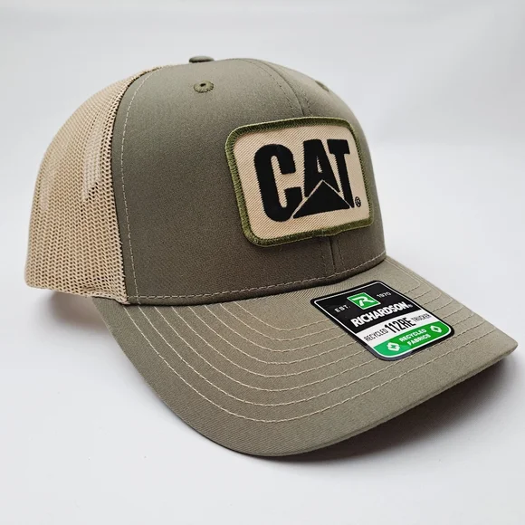 CAT Richardson 112 Trucker Mesh Snapback Hat Cap Loden Embroider… - Picture 2 of 4